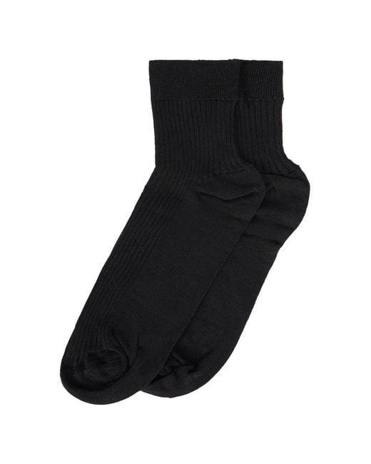 Valentino Garavani Black Ribbed Socks