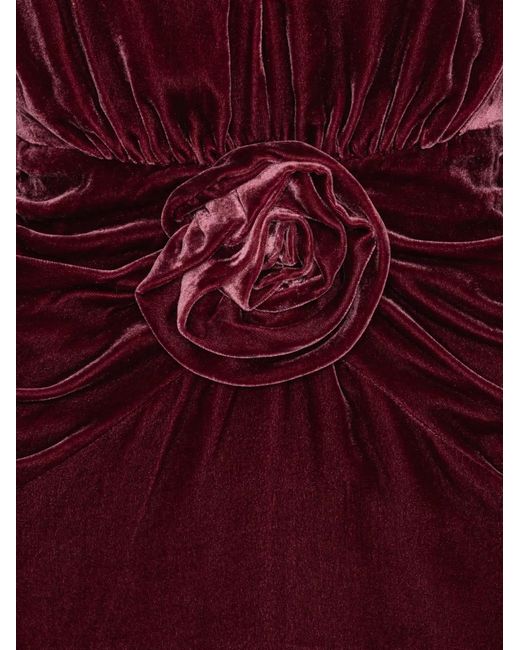 ROTATE BIRGER CHRISTENSEN Purple Silk Velvet Mini Dress