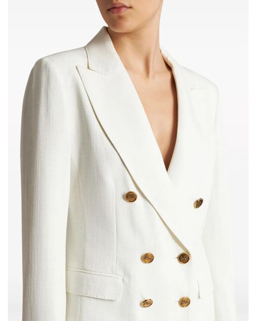 Etro White Double-Breasted Jacket