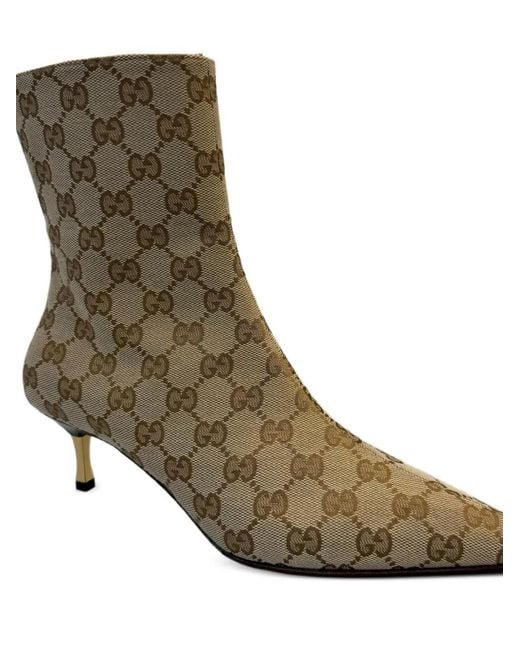 Gucci Brown Monogram Pattern Pumps