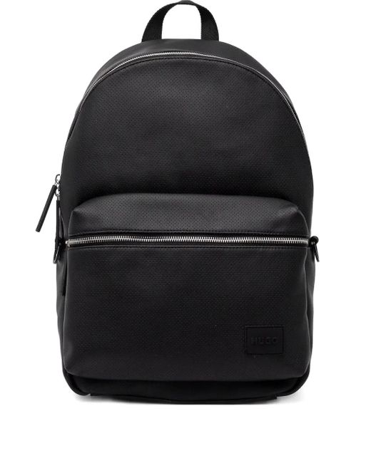 HUGO Perforated Backpack in Black for Men | Lyst
