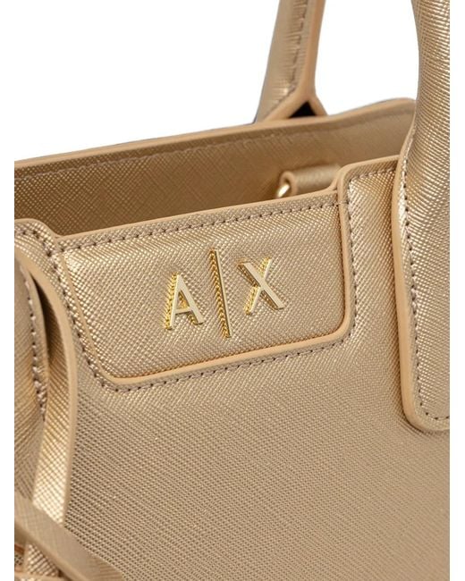 ARMANI EXCHANGE Metallic Logo-Plaque Cross-Body Bag