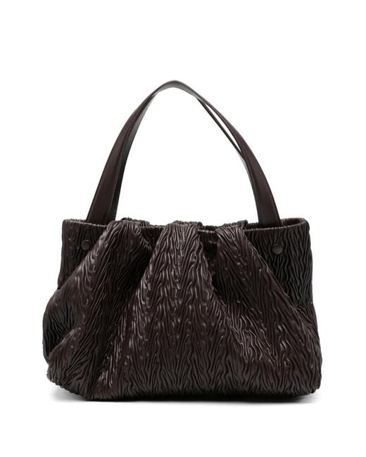 THEMOIRÈ Black Textured Tote Bag