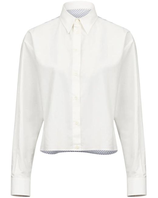 MM6 by Maison Margiela White Effortless Elegance Mini Shirt