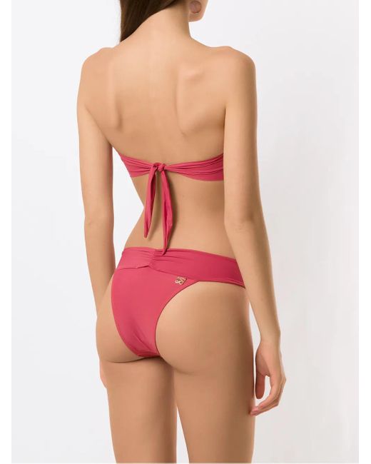 Brigitte Bardot Embroidered-Detail Bandeau Set Bikini