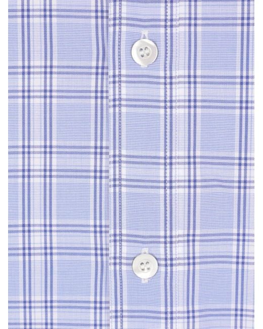 Junya Watanabe Blue Checked Quilted Shirt for men