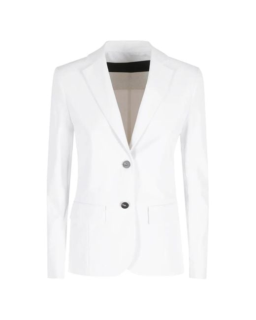 Rrd White Flap-Pocket Single-Breasted Blazer