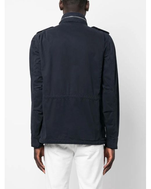 Aspesi Blue Multi-Pocket Military Jacket for men