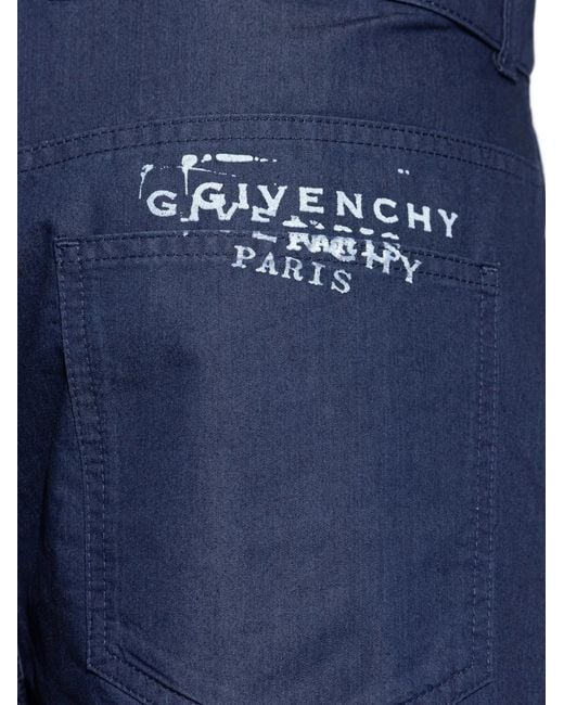 Givenchy Blue Logo Shorts for men