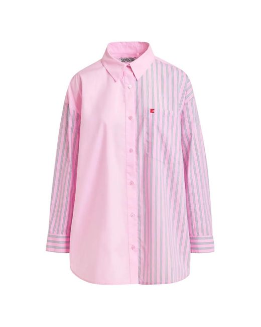 Essentiel Antwerp Pink Jolivia Long-Sleeve Striped Shirt