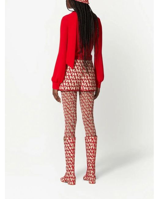Valentino Garavani Red Toile Iconographe Light Playsuit