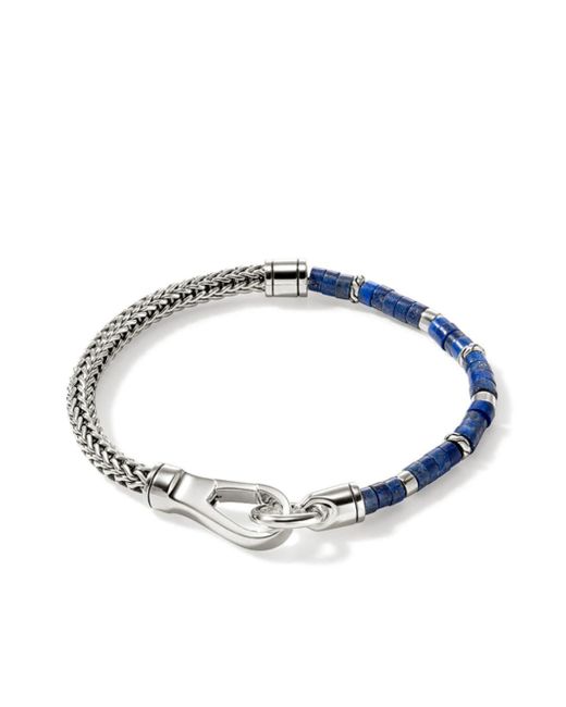 John Hardy Blue Sterling Silver Lapis Lazuli Heishi Bracelet for men
