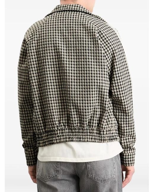 Rhude White Gingham Hamptons Track Jacket for men