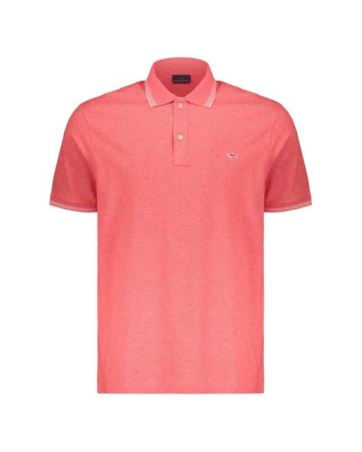 Paul & Shark Pink Polo À Détail De Logo for men