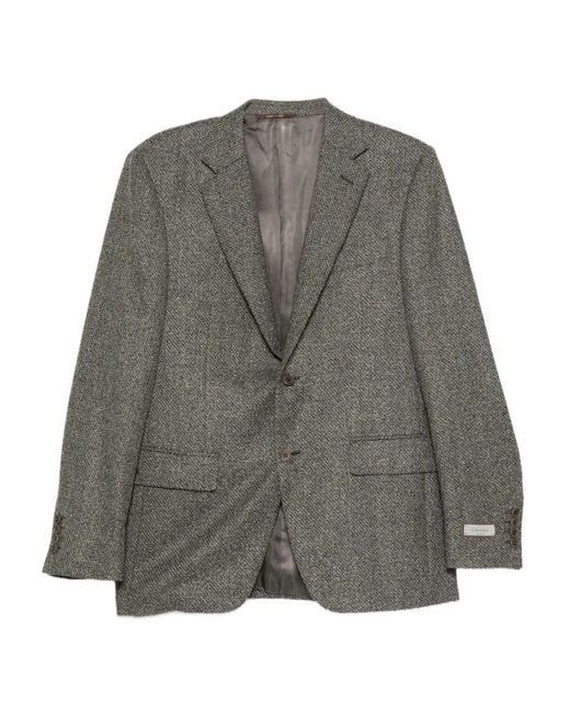 Canali Gray Textured Blazer for men