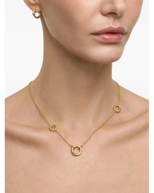 Poche Paris White Harmony Ring-Detail Necklace