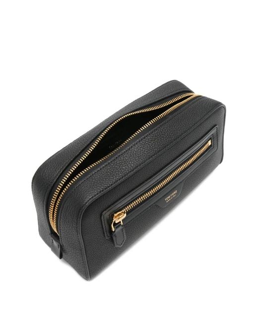 Bolso de mano con cremallera Tom Ford de hombre de color Black