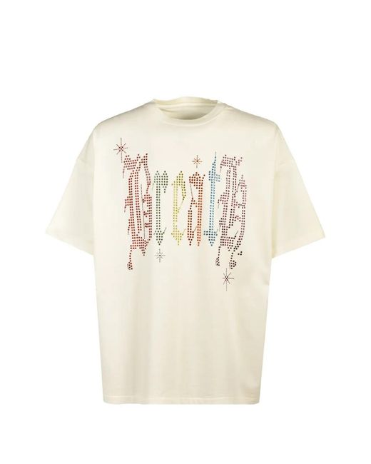 BREATH White Rhinestone-Embellished T-Shirt for men