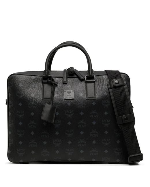 MCM Black Large Klassik Monogram Tote Bag for men