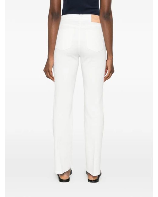Jean À Patch Logo Gant en coloris White