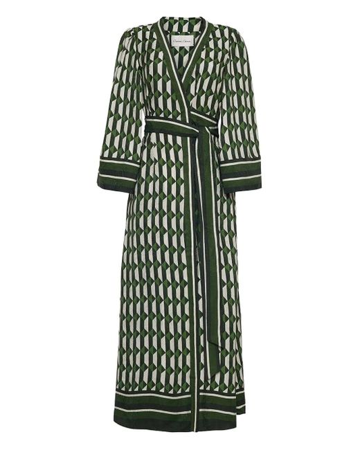 Cara Cara Green Woodford Wrap Dress