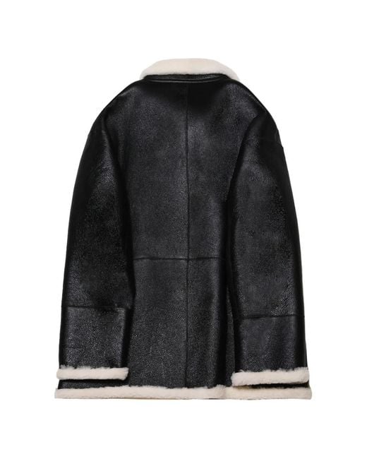 Stand Studio Black Heather Reversible Leather Jacket