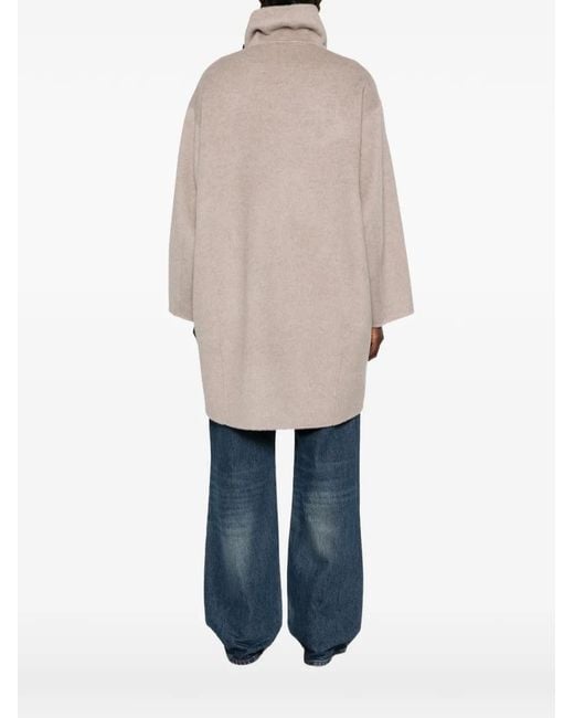 P.A.R.O.S.H. Natural High-Neck Zip-Up Coat