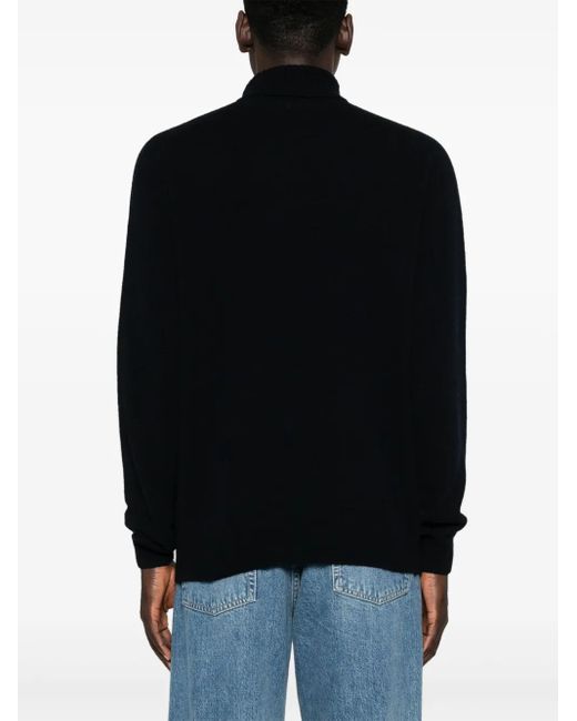 Maglione A Collo Alto di Sunspel in Black da Uomo