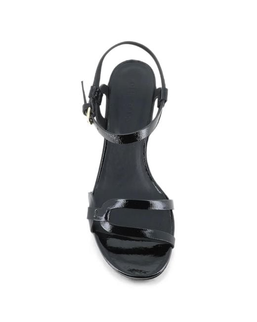 Roberto Del Carlo White Betty Patent-Leather Buckled Sandals
