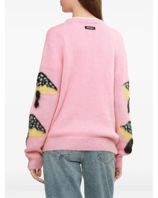 MSGM プリント プルオーバー Pink