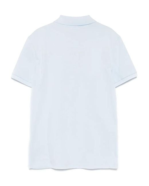 Lacoste White Logo-Patch Polo Top