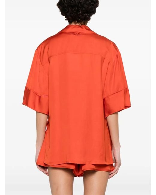IRO Red Short-Sleeve Blouse