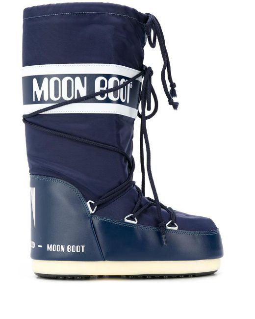 Moon Boot Blue Icon Nylon Boots