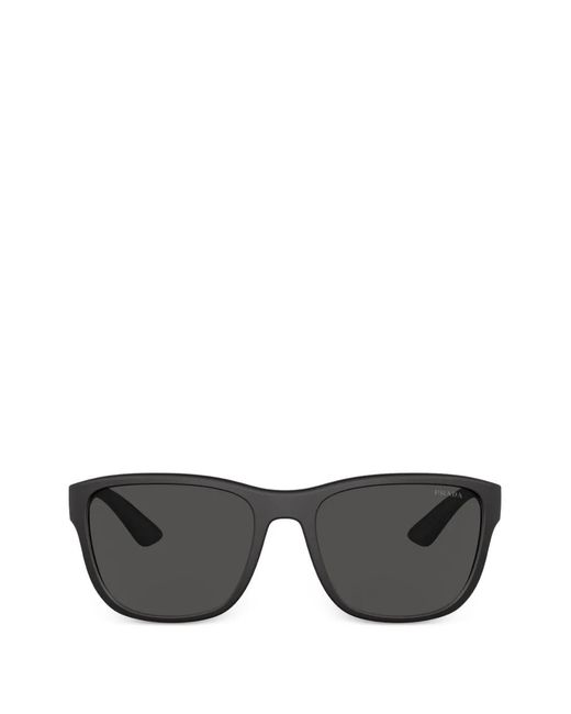 Prada Linea Rossa Gray Square-Frame Sunglasses for men