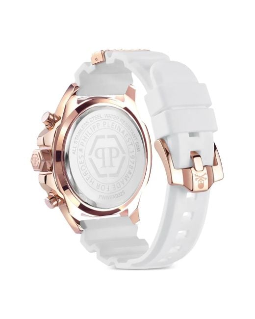 Philipp Plein White The $Kull 44Mm for men