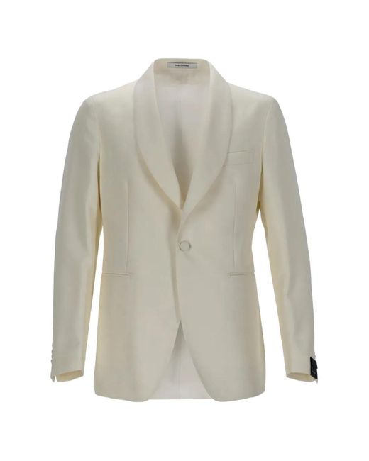 Tagliatore White Single-Breasted Blazer for men