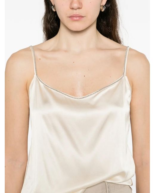 Panicale Natural Embellished Top