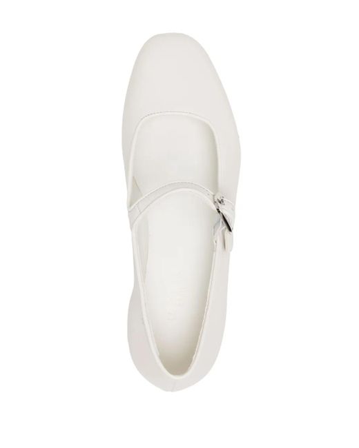 Le Monde Beryl White Mary Jane Ballerina Shoes