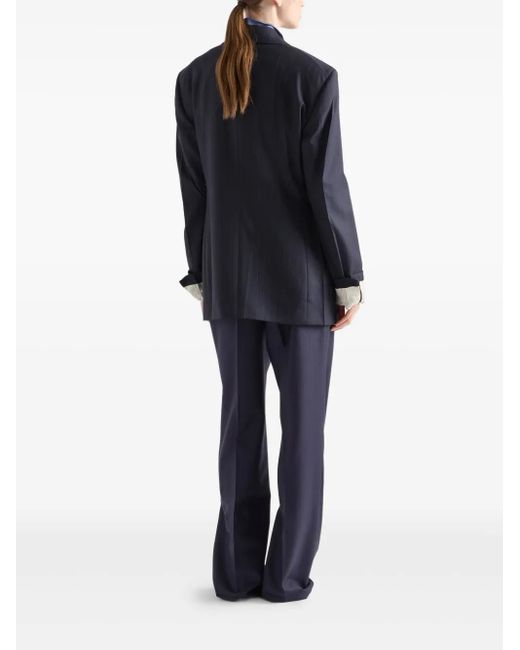 Blazer A Rayas Diplomáticas Prada de color Blue