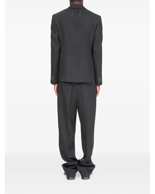 Maison Margiela Black Button Wool Blazer for men