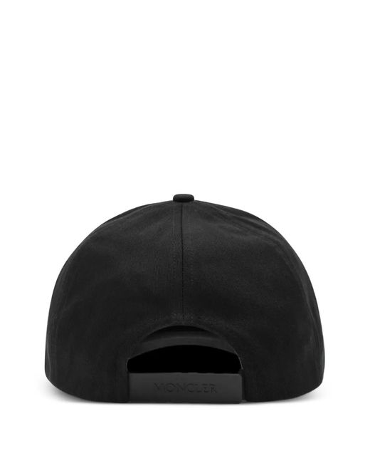Moncler Black Cotton Gabardine Baseball Cap