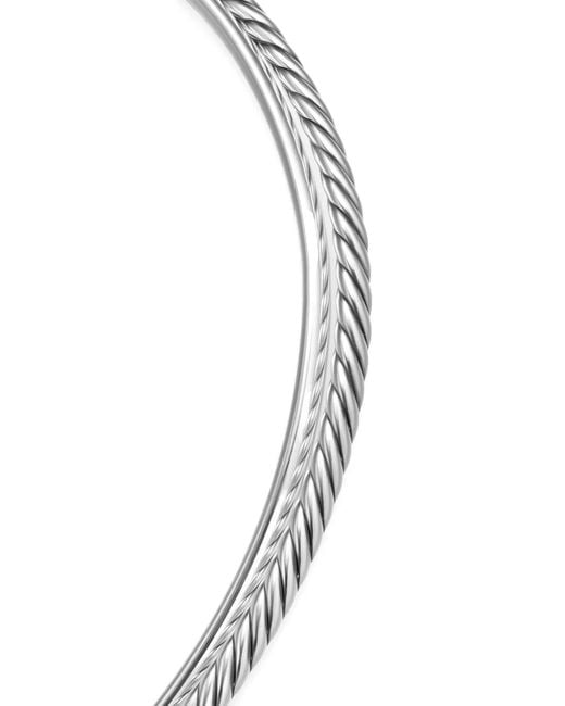 David Yurman White Sterling, Bold Crossover Necklace