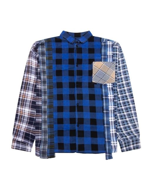 Needles Overhemd Met Patchwork in het Blue voor heren