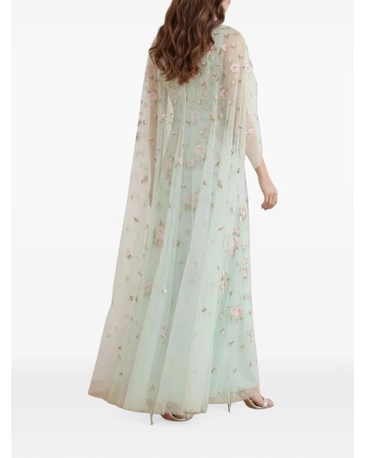 Needle & Thread White Rose Bloom Cape Gown