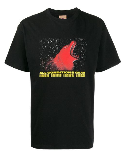 Nike Acg Wolf Print T-shirt in Black for Men | Lyst