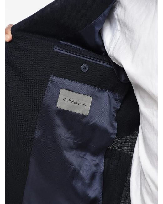 Corneliani Blue Gate Single-Breasted Blazer for men