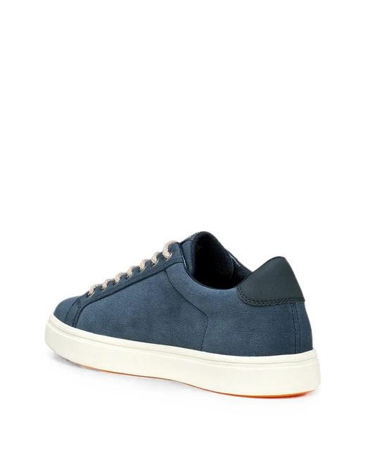Geox Blue Logo-Plaque Sneakers for men