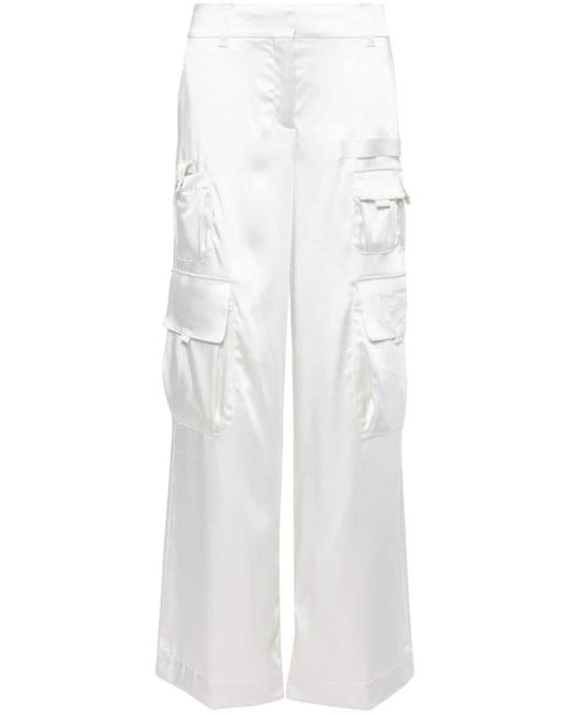 Logo-embroidered trousers Off-White c/o Virgil Abloh de color White