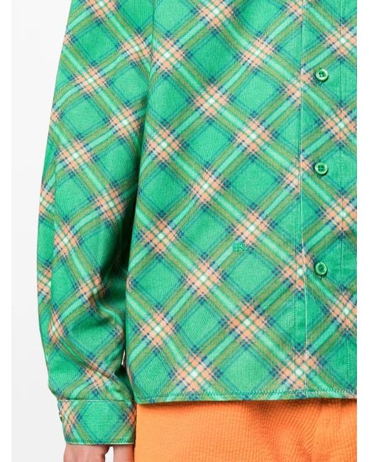 Camicia A Coste di ERL in Green da Uomo
