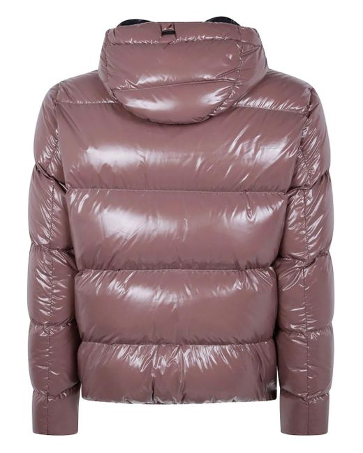 Herno Purple Hooded Quilted Jacket for men
